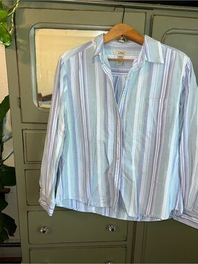 L.L. Bean Women’s Striped Button-Down Shirt